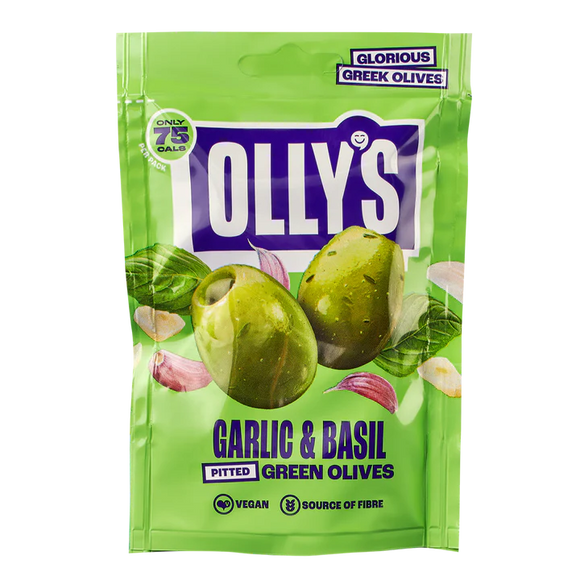 Olly's Garlic & Basil Olives 50g