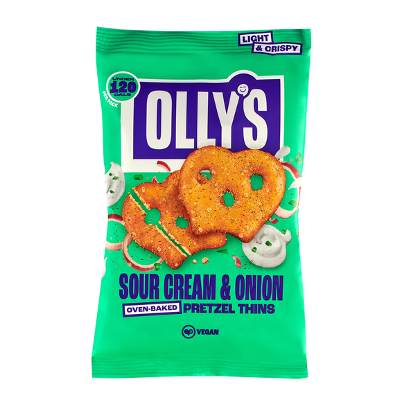 Olly's Sour Cream & Onion Pretzels - Vegan