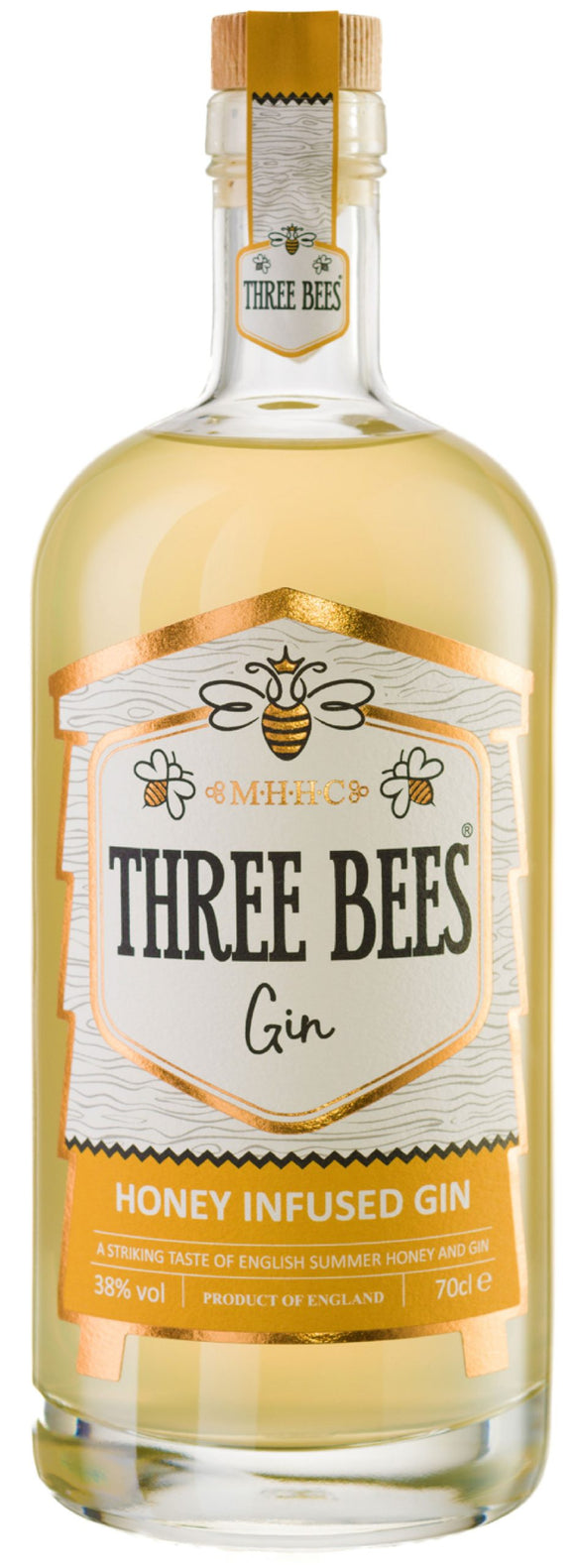 Three Bees Honey Infused Gin - 70cl