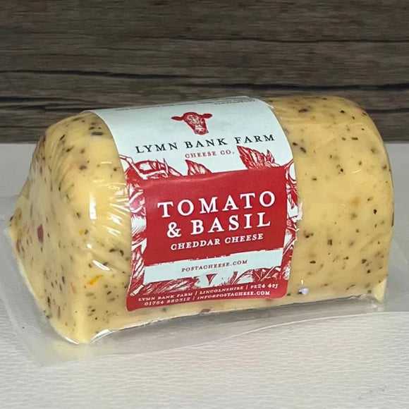 Lyme Bank Tomato & Basil Cheddar Cheese 145g