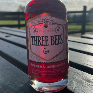 Three Bees Raspberry & Elderflower Gin - 5cl