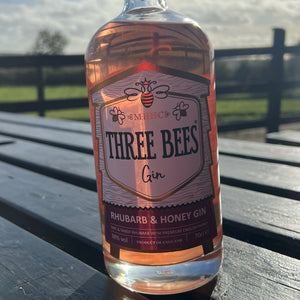 Three Bees Rhubarb & Honey Infused Gin - 70cl